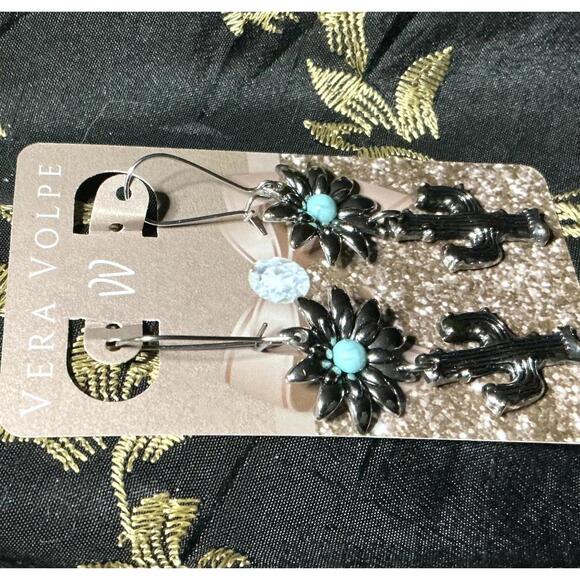 Cactus Flower Earrings - Picture 2 of 2